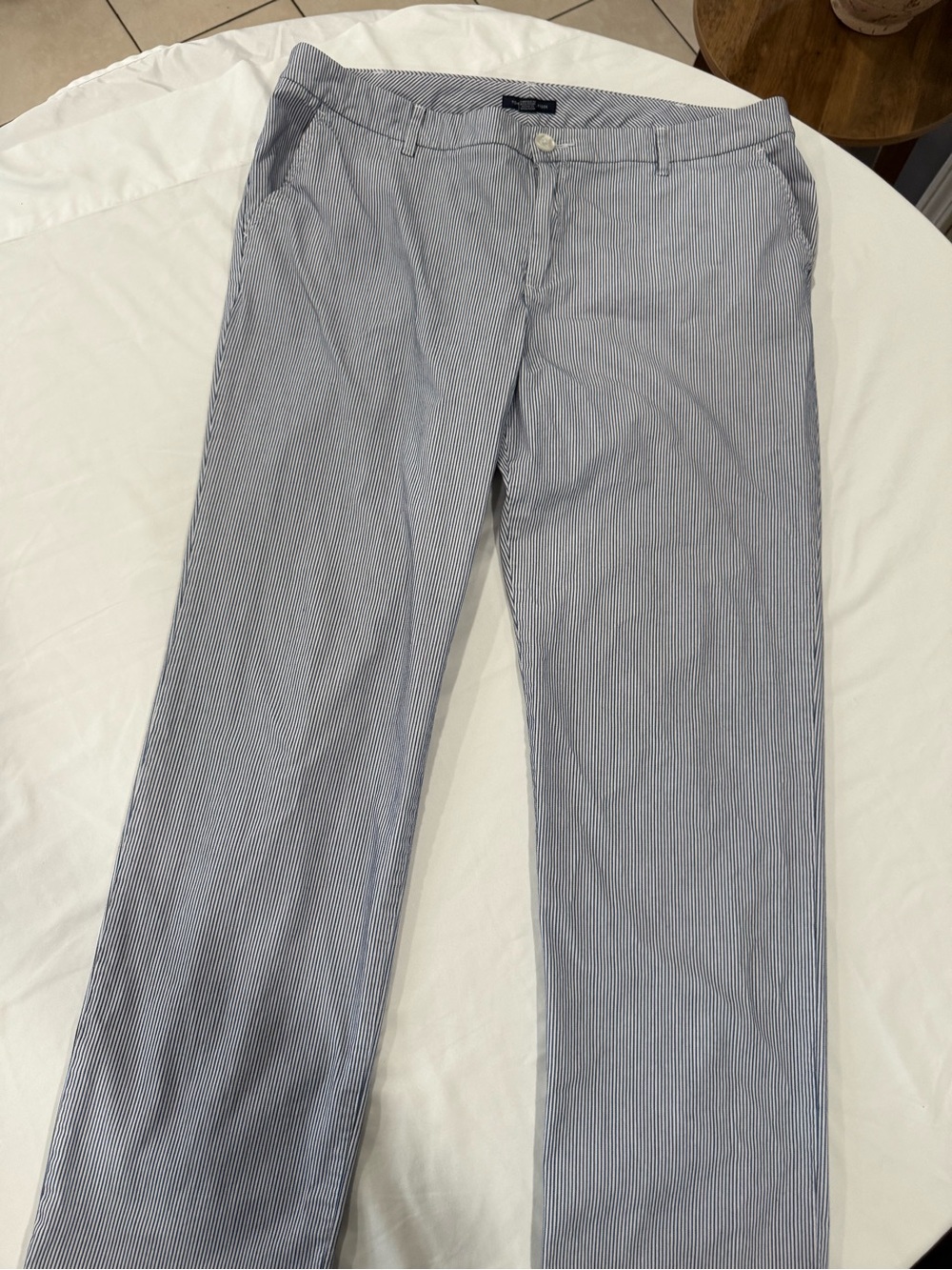 Tommy Hilfiger Navy and White Pinstripe Pants